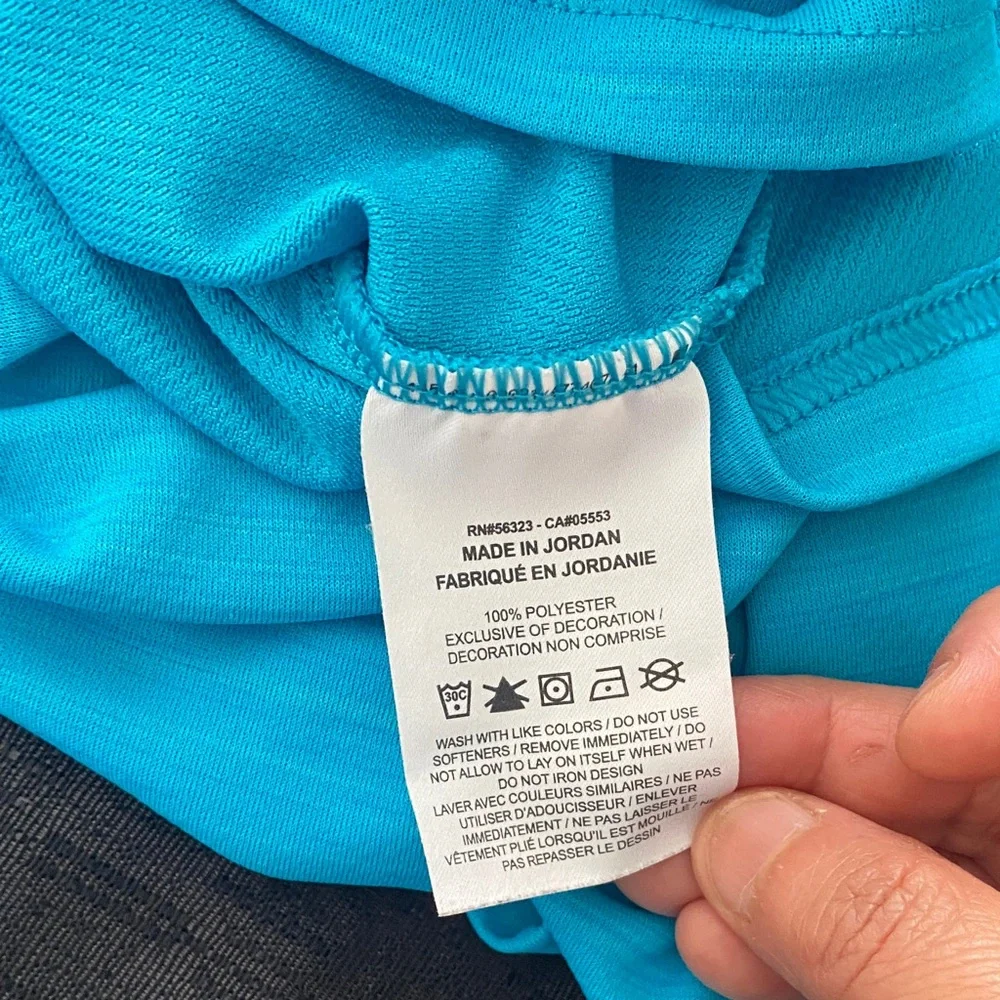 Nike Bright Aqua Blue Dri-FIT Performance Tank Size L - Picture 12 of 12